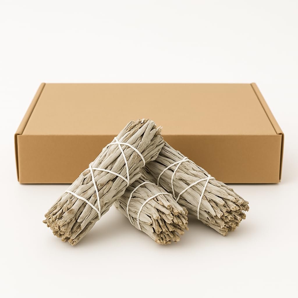 Native Spirit | Set of 12 White Sage Sticks | Approx. 18cm of Handmade Sun-Dried Leaf Incense | Fair Trade California | Energy Cleanse and Revitalization - Imagen 2